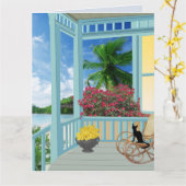 COTTAGE BALNÉAIRE AVEC CARTES D'ANNIVERSAIRE ART C (Fleur jaune)