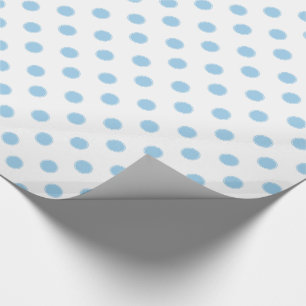Cottage Blue Polka Dots on White Cadeaupapier