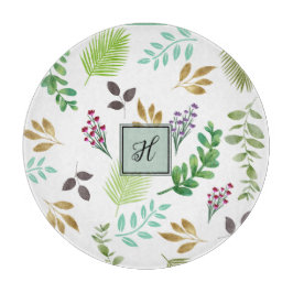 Cottage Botanische Initiaal Snijplank