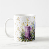 Cottage Bougie violette Noël Mug (Gauche)