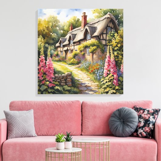 Cottage Canvas Art Afdruk (Insitu (Woonkamer))