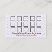 Cottage Chic Cupcake Boulangerie Loyauté Cartes de (Dos)