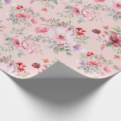 Cottage Chic Flower Pattern Cadeaupapier (Hoek)