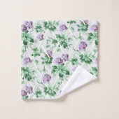 Cottage Chic Purple Hydrangeas sur Trellis (Gant de toilette)