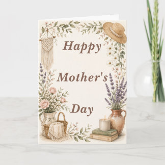 Cottage Core Boho Chic Moederdag Kaart