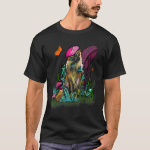 Cottage Core Kat Paddenstoel Kikker cottage fee co T-shirt