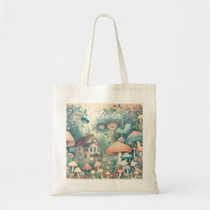 Cottage Core Whimsical Village gepersonaliseerd Tote Bag