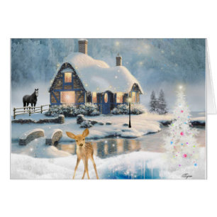 Cottage de Noël d'hiver