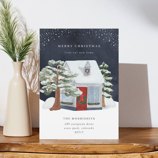 Cottage de Noël Faire-part de déménagement