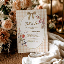 Cottage Fall in Love  Gingham Bruiloftsborrel