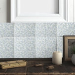 Cottage Français Sage Vert Bleu Floral<br><div class="desc">Avec un romantique sauge vert et bleu,  oubliez-moi pas de design floral ces carreaux rappellent les cottages français et la riviera,  parfait pour créer des espaces confortables.</div>