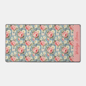 Cottage Garden Flowers Pink Blush Monogram Name (Recto)