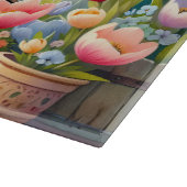 Cottage Garden Geese Spring Illustration Snijplank (Hoek)