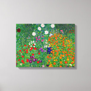 Cottage Garden Gustav Klimt Canvas Afdruk