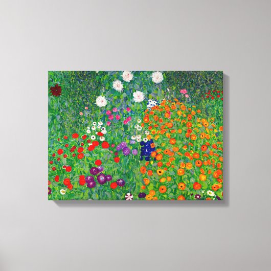 Cottage Garden Gustav Klimt Canvas Afdruk (Voorkant)