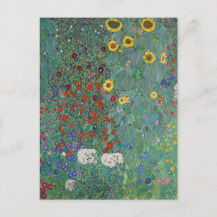 Cottage Garden met Zonnebloemen   Gustav Klimt Briefkaart