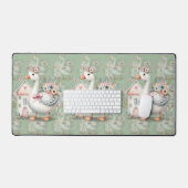 Cottage Goose Floral House Scène (Clavier et souris)