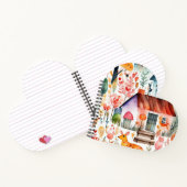Cottage kern bloemenlandschap dieren huizen notitieboek (Binnen)