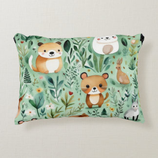 Cottage kern bloemenlandschap groen decor accent kussen