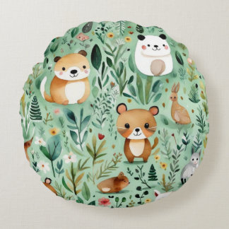 Cottage kern bloemenlandschap groen decor rond kussen