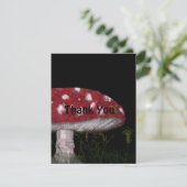 Cottage kern rode paddenstoel bedankkaart (Staand voorkant)