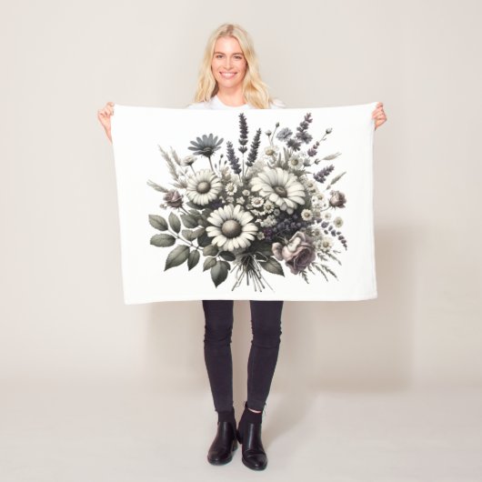  Cottage kernbloemen Fleece Deken (In situ)