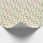 Cottage Kerst Ornamenten Wrapping Papier (Hoek)