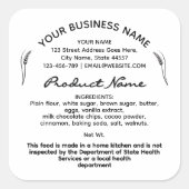 Cottage Law Eten label sticker (Voorkant)