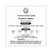 Cottage Law Eten label Vierkant Rubberstempel (Afrduk)