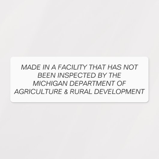 Cottage Law label (Design 1)