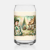 Cottage Leprechaun Patchwork Quilt Scene (Verso)