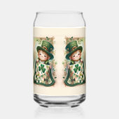 Cottage Leprechaun Patchwork Quilt Scene (Gauche)