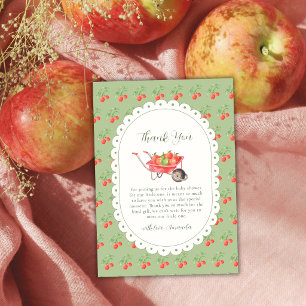 Cottage Oogst Appel Van Onze Ogen Baby Shower Bedankkaart