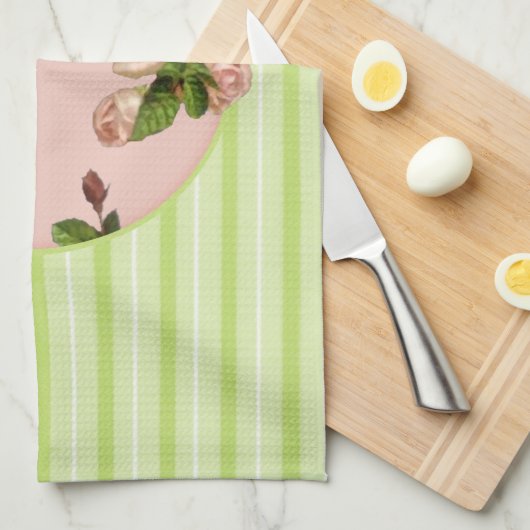 Cottage Rose serviette de cuisine (Quart Plié)