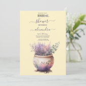 Cottage rustique Lavande violette Invitation nupti (Debout devant)