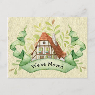 Cottage verandering van adres Aankondigingskaart