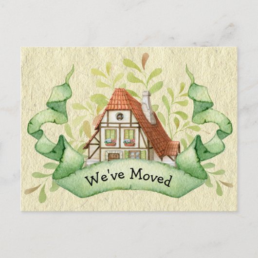  Cottage verandering van adres Aankondigingskaart (Voorkant)