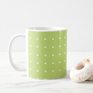 Cottage vert avec des points blancs Mug