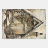 Cottage vintage Jardin Ephémère Papier d'enveloppe (Devant 3)