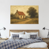 Cottage Wall Art Canvas Afdruk (Insitu (Slaapkamer))