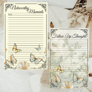 Cottage Wildbloemen zacht geel Multomap Note Page
