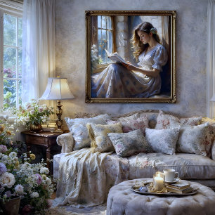 Cottage Window Droombeeld Romantisch Lezen Decoupa Tissuepapier