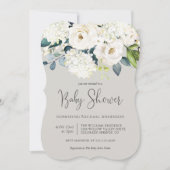 Cottage Wit Bloemen Baby shower Kaart (Voorkant)