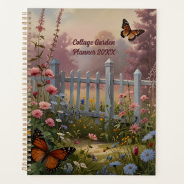 Cottage zomer bloem tuin hek vlinders planner