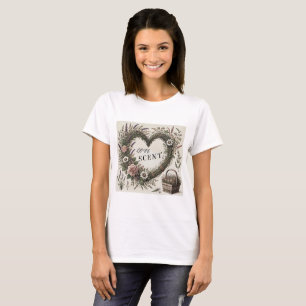Cottagecore "Aimer Sent" Coeur Floral T-shirt