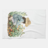 Cottagecore Aquarelle Jardin Serviette fille (Horizontal)