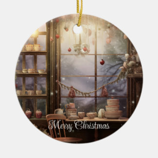 Cottagecore bauble Kerstmis Keramisch Ornament