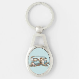 Cottagecore  Bloemen Camper Boho Accents Sleutelhanger