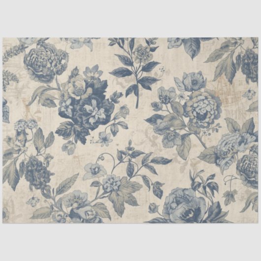 Cottagecore Bloemendecoupage Vloeipapier Tissuepapier (Voorkant)