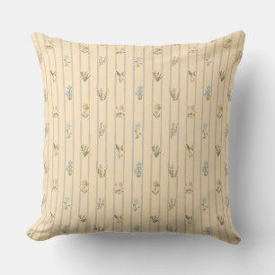 Cottagecore Blokprint Vintage Landelijke Bloemen Kussen